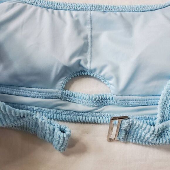 Xhileration light blue ribbed bikini top xl - Picture 5 of 10
